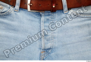 Clothes  222 blue jeans brown belt casual 0004.jpg